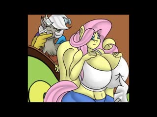 fluttershys couch comic (censored)